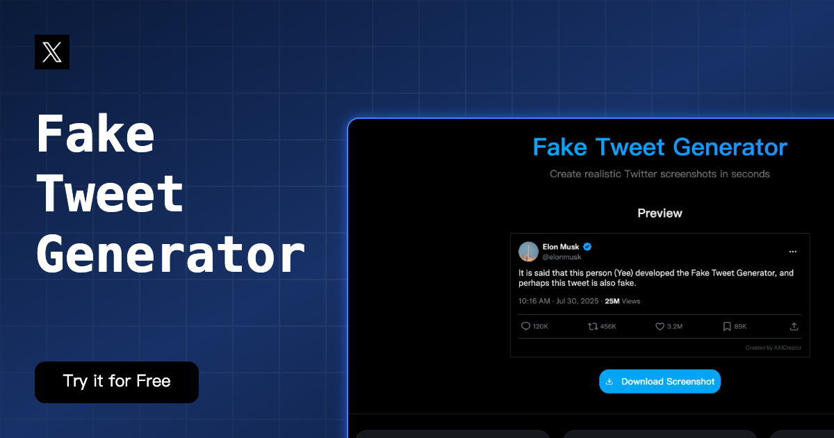 Show HN: I built Fake Tweet Generator all by claudecode